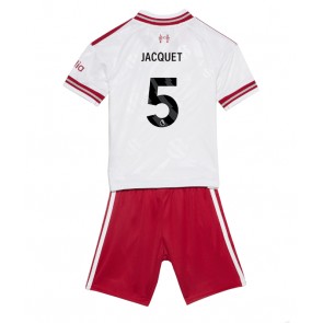 Liverpool Jeremy Jacquet #5 Udebanetrøje Børn 2026-27 Kortærmet (+ Korte bukser)